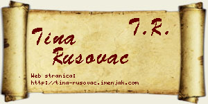 Tina Rusovac vizit kartica